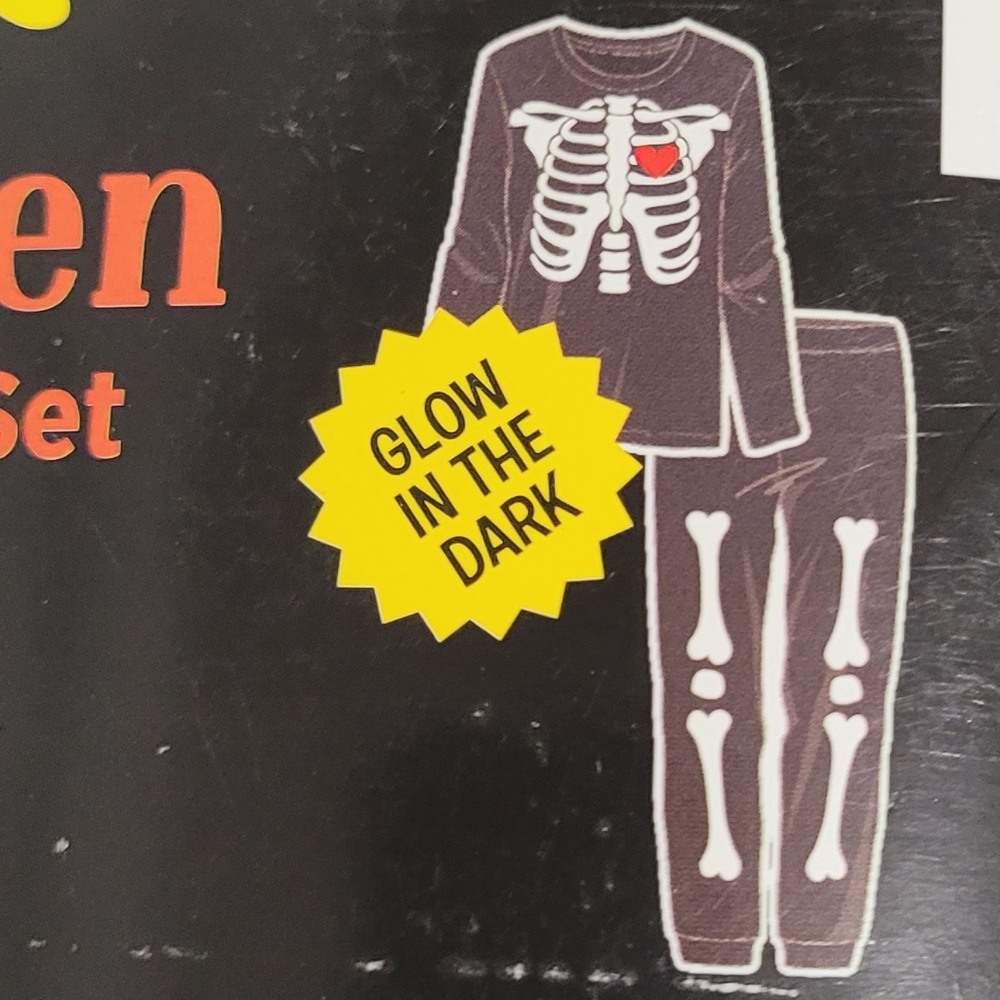 Halloween PJ Set - Glow in Dark Women Sz XL